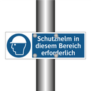 Schutzhelm in diesem Bereich erforderlich
