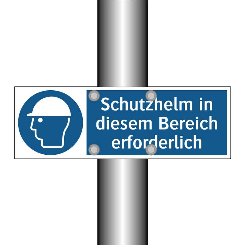 Schutzhelm in diesem Bereich erforderlich