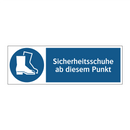 Sicherheitsschuhe ab diesem Punkt