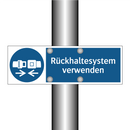 Rückhaltesystem verwenden
