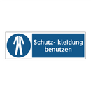 Schutz- kleidung benutzen