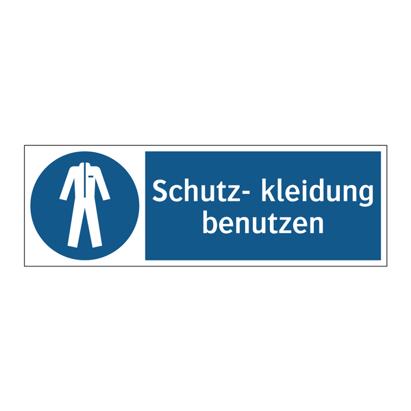 Schutz- kleidung benutzen