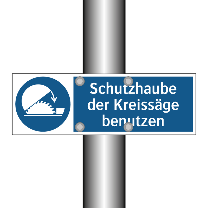 Schutzhaube der Kreissäge benutzen