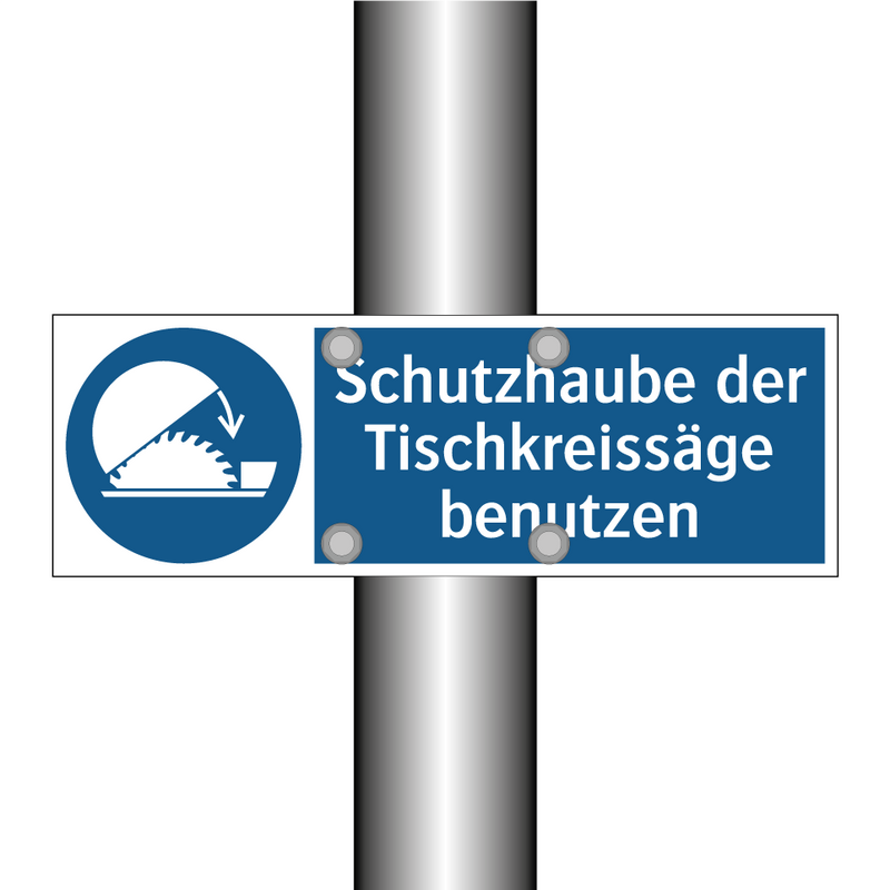 Schutzhaube der Tischkreissäge benutzen