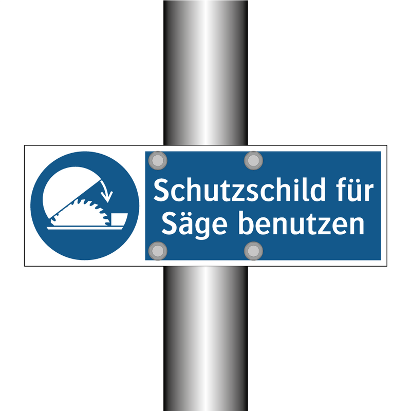 Schutzschild für Säge benutzen