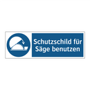 Schutzschild für Säge benutzen