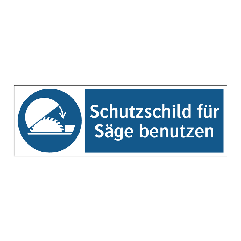 Schutzschild für Säge benutzen