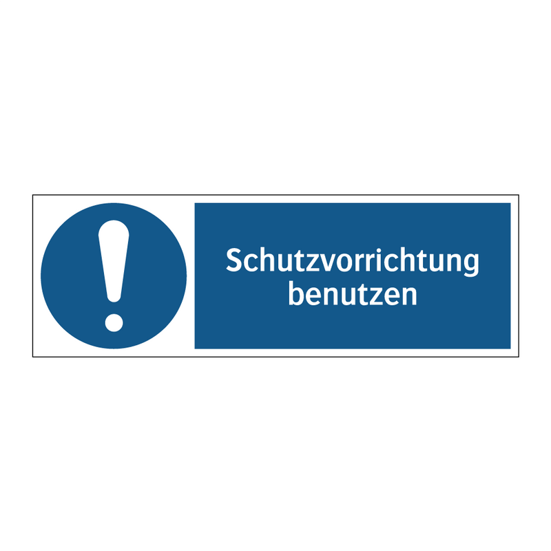 Schutzvorrichtung benutzen
