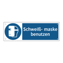 Schweiß- maske benutzen