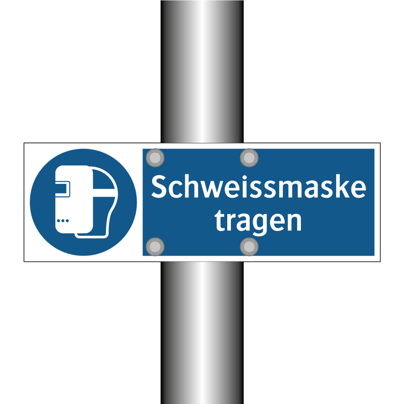 Schweissmaske tragen