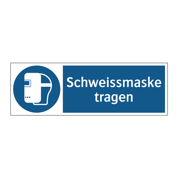 Schweissmaske tragen