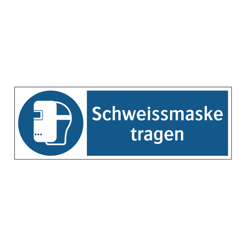 Schweissmaske tragen