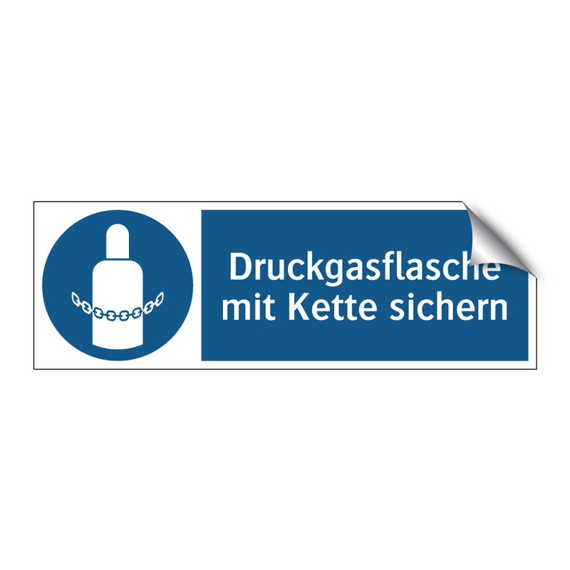 Druckgasflasche mit Kette sichern