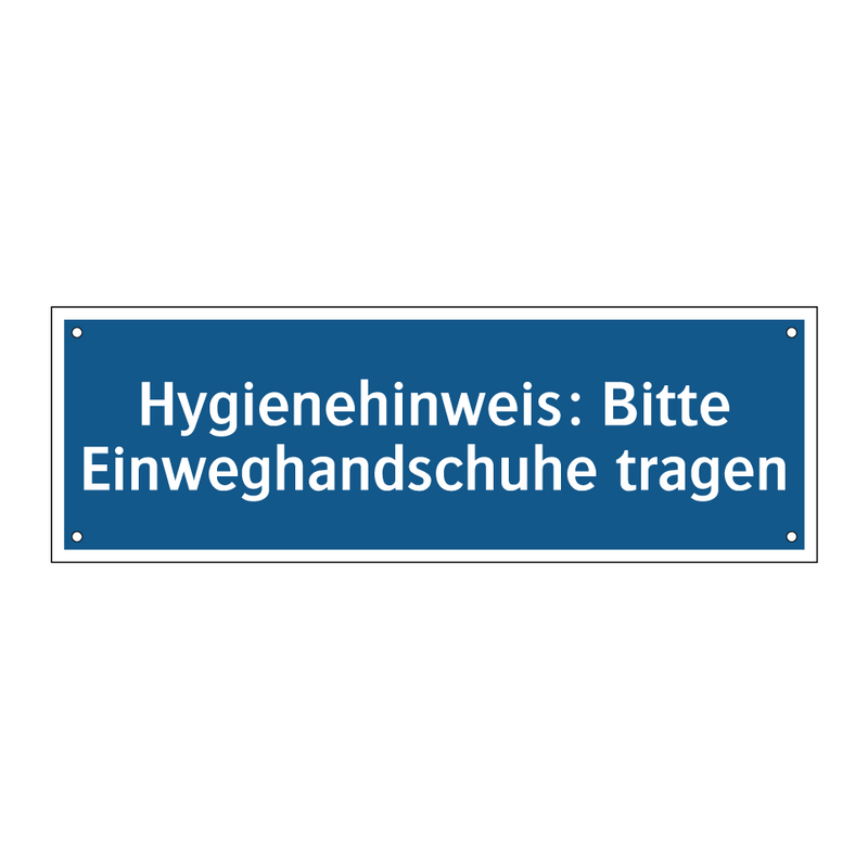 Hygienehinweis: Bitte Einweghandschuhe tragen