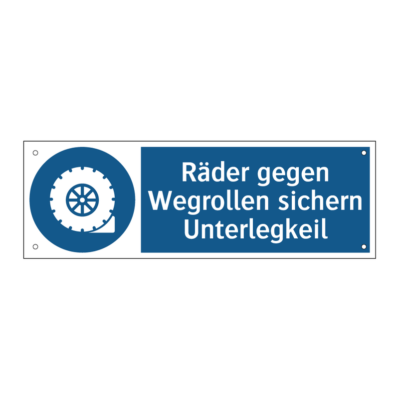 Räder gegen Wegrollen sichern Unterlegkeil