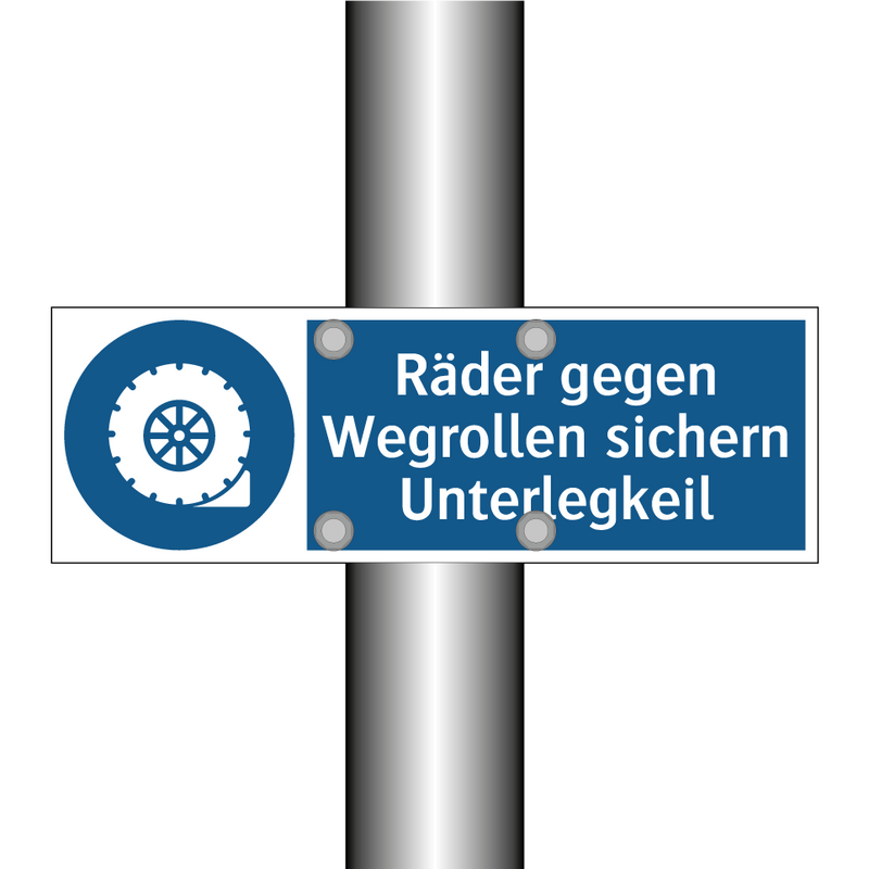 Räder gegen Wegrollen sichern Unterlegkeil