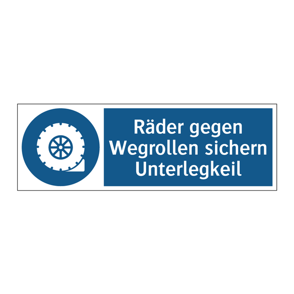 Räder gegen Wegrollen sichern Unterlegkeil