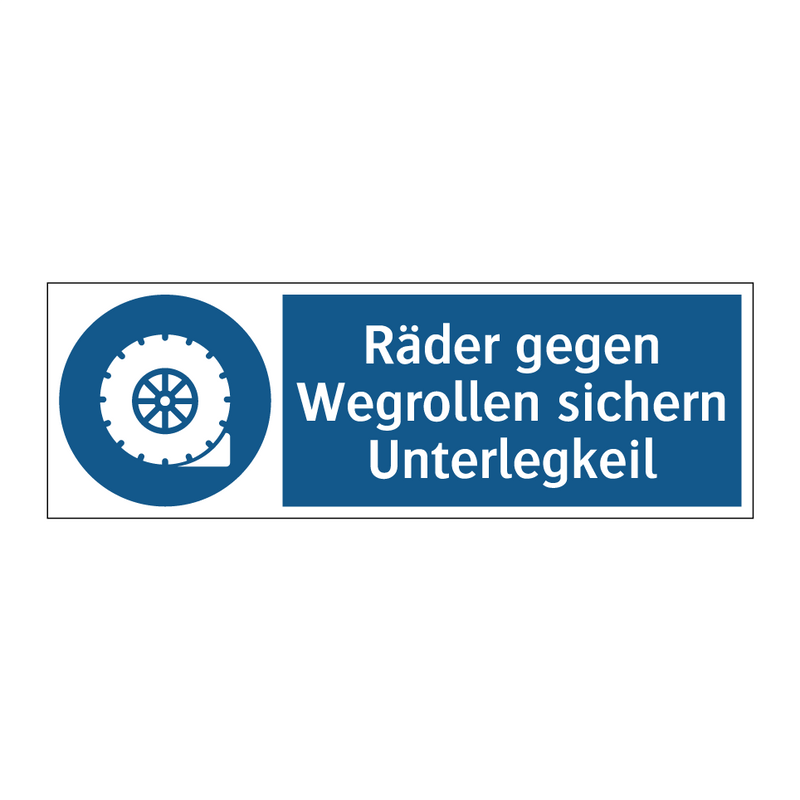 Räder gegen Wegrollen sichern Unterlegkeil