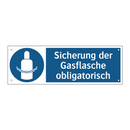 Sicherung der Gasflasche obligatorisch