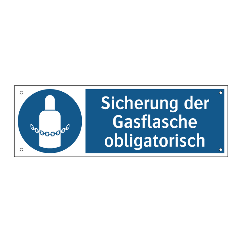 Sicherung der Gasflasche obligatorisch