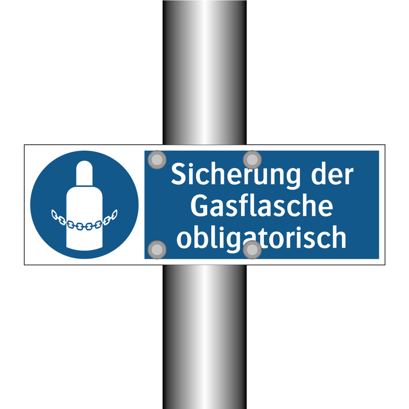 Sicherung der Gasflasche obligatorisch