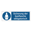 Sicherung der Gasflasche obligatorisch