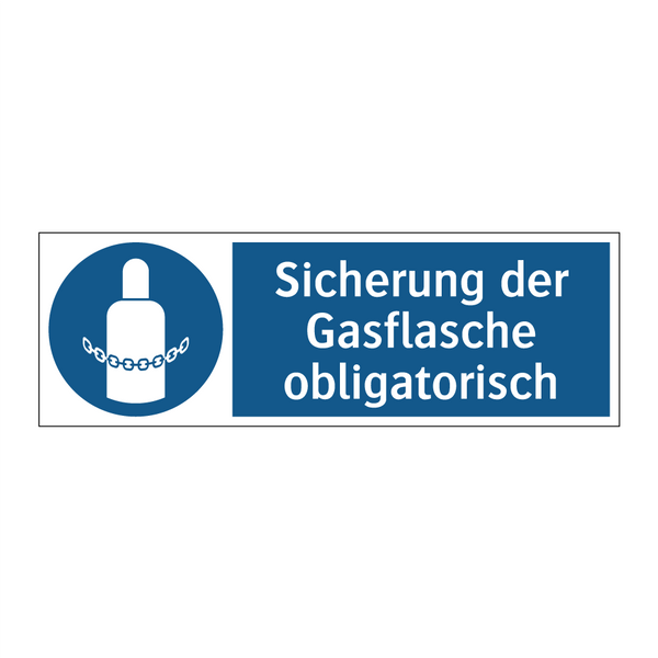 Sicherung der Gasflasche obligatorisch