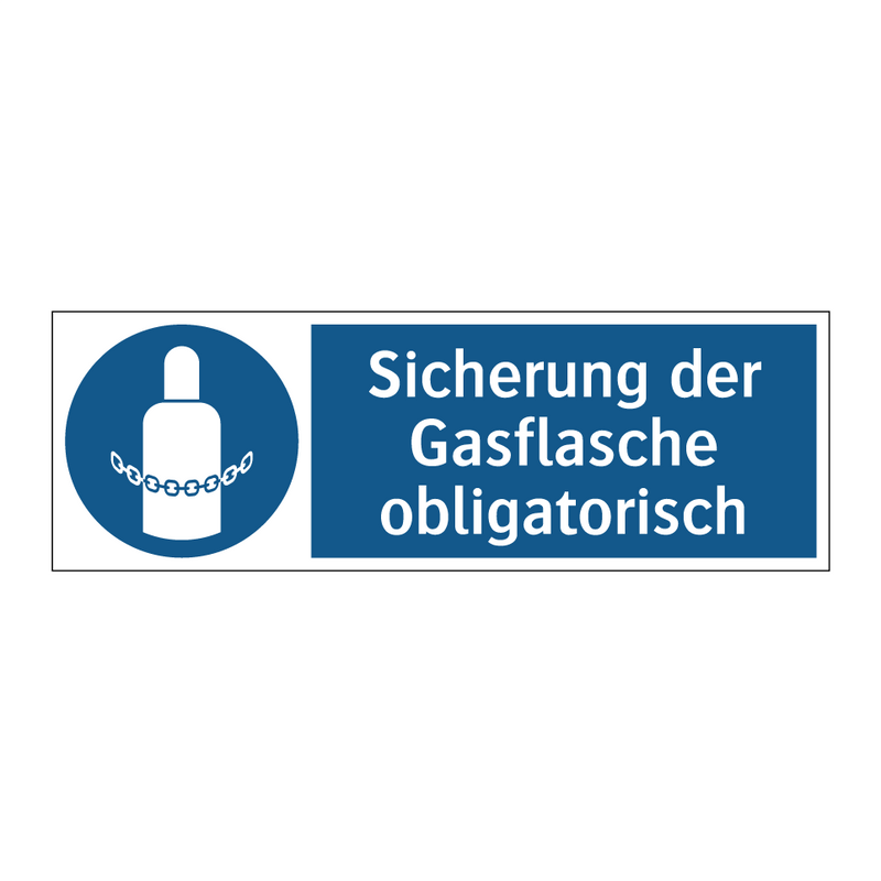 Sicherung der Gasflasche obligatorisch