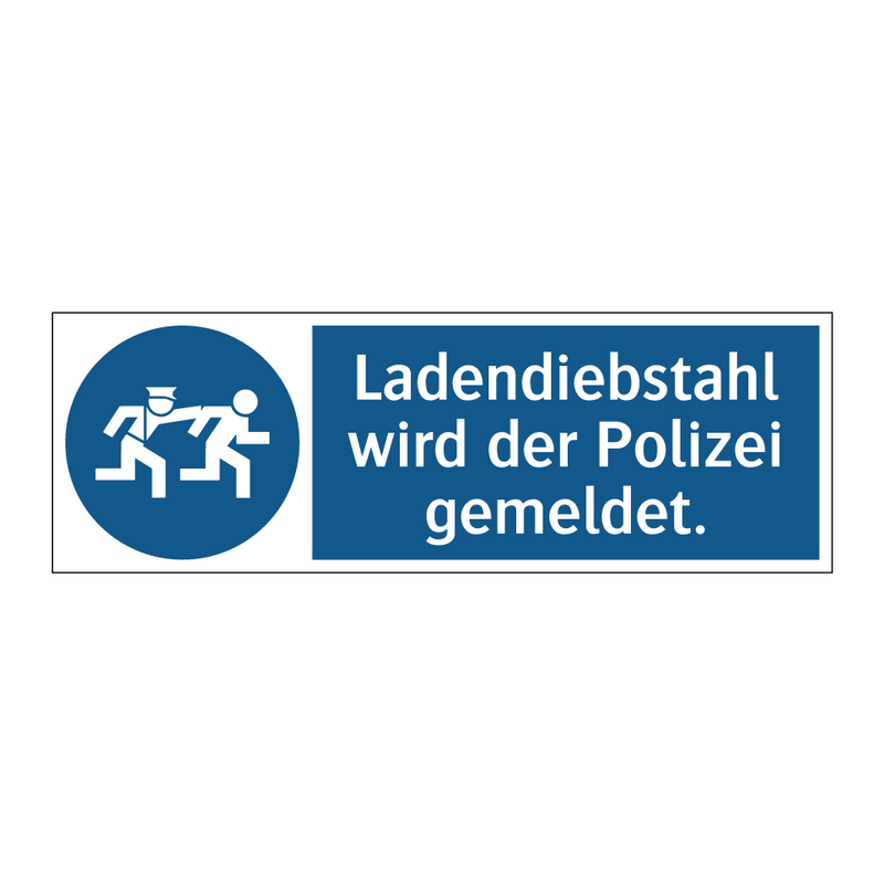 Ladendiebstahl wird der Polizei gemeldet.