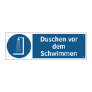 Duschen vor dem Schwimmen