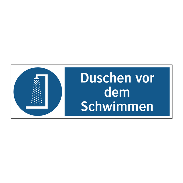 Duschen vor dem Schwimmen