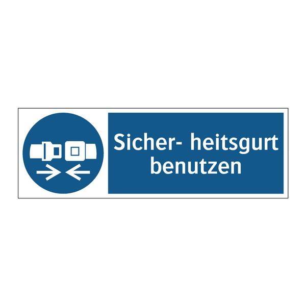 Sicher- heitsgurt benutzen