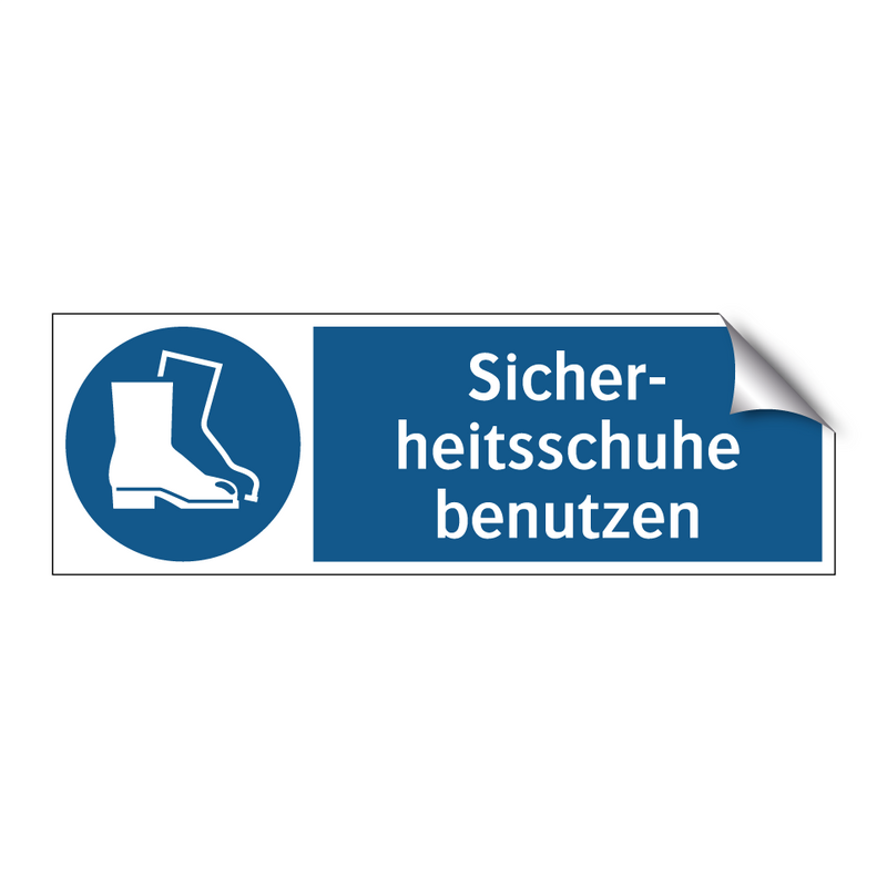 Sicher- heitsschuhe benutzen