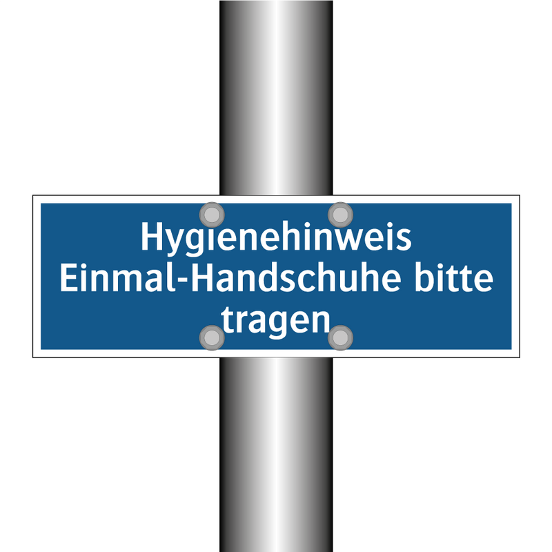 Hygienehinweis Einmal-Handschuhe bitte tragen