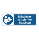 Sicherheits- vorschriften beachten