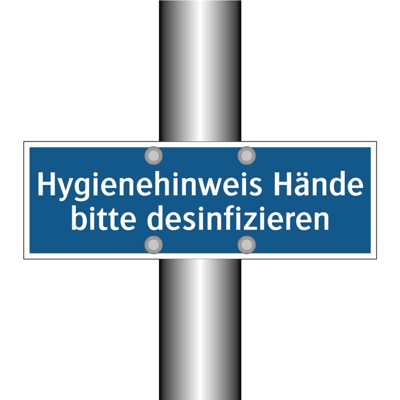 Hygienehinweis Hände bitte desinfizieren