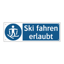 Ski fahren erlaubt