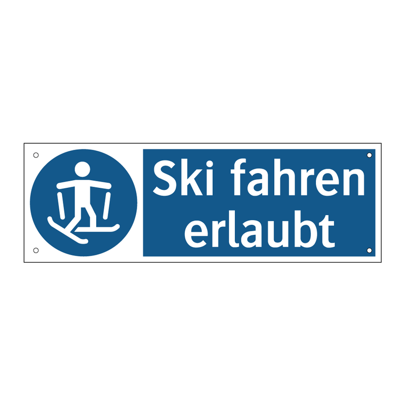 Ski fahren erlaubt