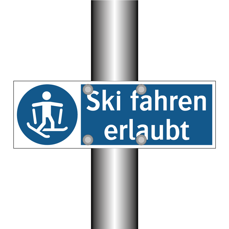 Ski fahren erlaubt