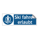 Ski fahren erlaubt