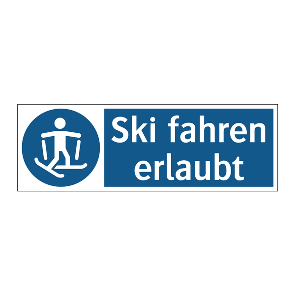 Ski fahren erlaubt