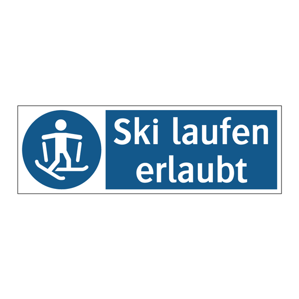 Ski laufen erlaubt