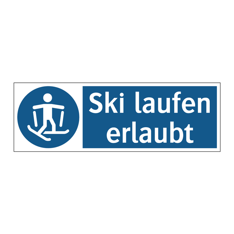 Ski laufen erlaubt