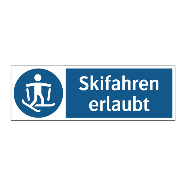 Skifahren erlaubt