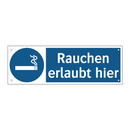 Rauchen erlaubt hier