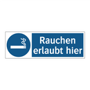 Rauchen erlaubt hier