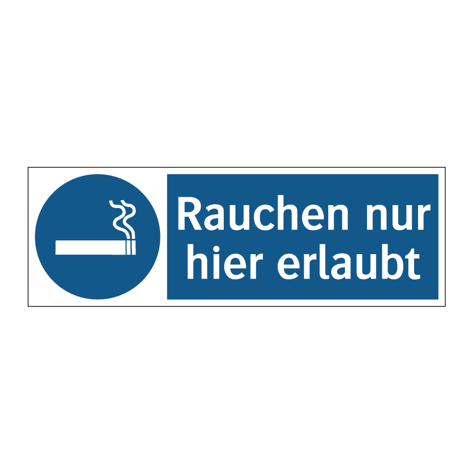 Kauf Rauchen nur hier erlaubt schild | SignOnline | DE-M4835