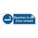 Rauchen in der Zone erlaubt