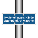 Hygienehinweis Hände bitte gründlich waschen