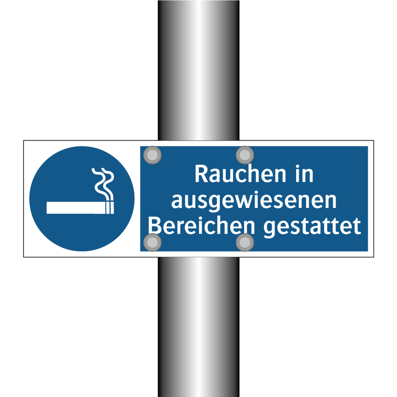Rauchen in ausgewiesenen Bereichen gestattet